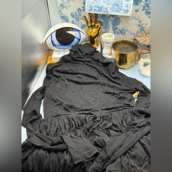 🆕 RAT & BOA 🧿 NWOT Lui Sheer Mesh Long Sleeve Mini Dress, Black - Sz M - Picture 11 of 13